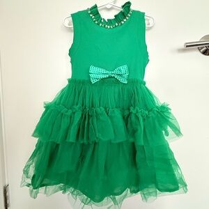 Lola + The Boys girls size 6 Tiered Party Bow Dress